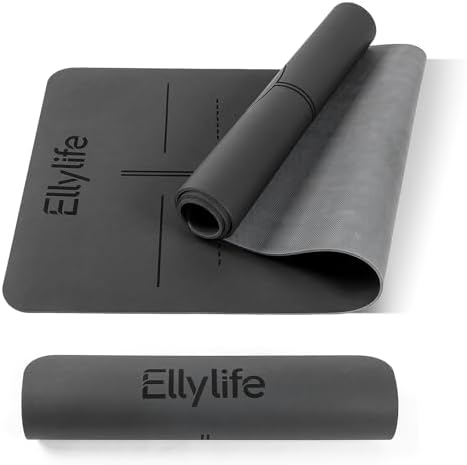 Esterilla Yoga Antideslizante con Marcas de Alineación, ECO mater...