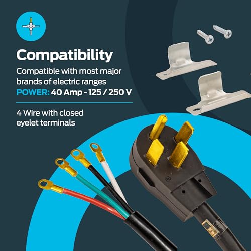 Eastman 6 Feet Electric Range Cord, 40 Amps 4-Prong Wire, 61273 by Eastman - Image 3