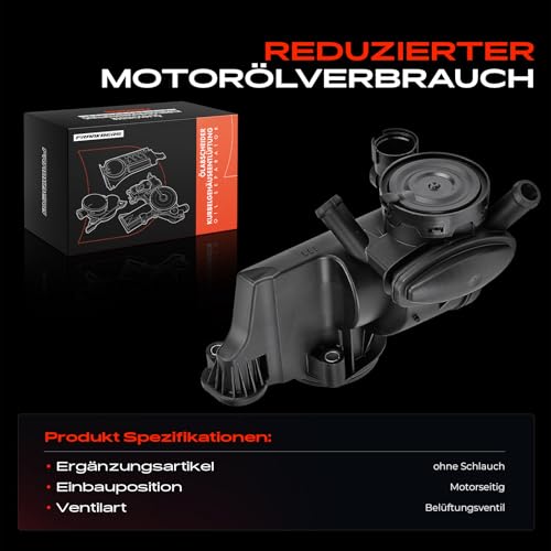 Frankberg Ölabscheider Kurbelgehäuse Kompatibel mit Altea XL 5P5 5P8 Leon 1P1 Fabia I 6Y2 Octavi.a II 1Z3 Golf VI 5K1 Polo 6C1 6R1 Polo 9A 9N Replace# 036103464AK