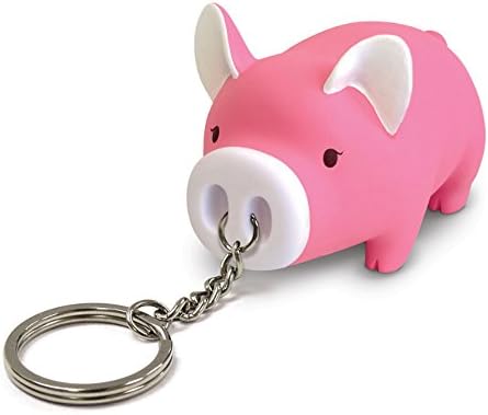 Cute Key Chain Cartoon Cat Pig Keychain for Sweethearts Girl Wallet Hand Bag Car (Pink Pig)