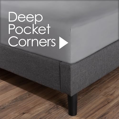 Drap-housse à poches profondes et parure blanche très grand lit - 6