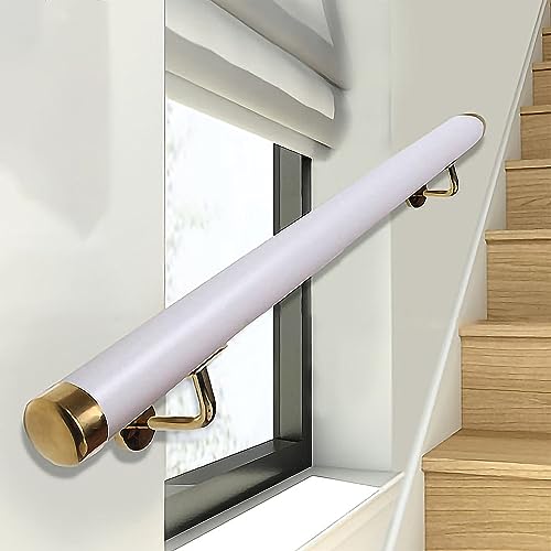 Barre de maintien d'escalier intérieure en PVC blanc 50x600 cm