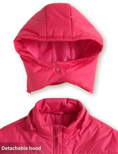 Image of Amazon Brand - Symbol Girls Girls Quilted Winter Jacket with Detachable Hood | Age 2-12 Years