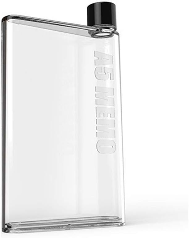 MObast Water Bottle Clear Book Portable Paper Pad Water Bottle Flat Drinks Cup WH（Mug water bottle Milk Juice Coffee Tea Sports Travel Water Bottle Portable Leak-proof Camping）