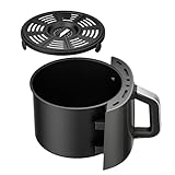 Air Fryer Basket Replacement Basket and Tray for Ninja AF161, Air Fryer Accessories for Ninja AF150 and AF161, Non-Stick Air Fryer Basket with Cover for Ninja AF150 and AF161, Dishwasher-Safe Basket