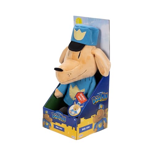 Jakks Pacific Dog Man - 32 cm Funktionsplüsch Figur, hochwertiges Plüschmaterial, Ohren flattern, zur Ergänzung der Dog Man-Buchsammlung, ab 4 Jahren geeignet
