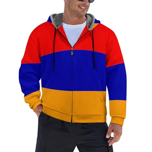 Sweat à capuche polaire homme chaud zippé grande taille S-6XL veste transition isolation hiver