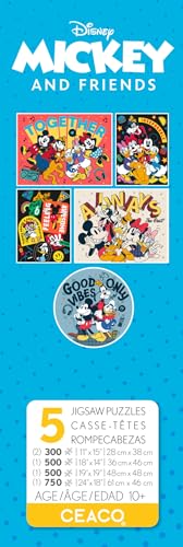 Ceaco 3701-7 5 In 1 Multipack - Disney - Mickey And Friends - (2) 300 Piece, (2) 500 Piece, (1) 750 Piece Jigsaw Puzzles thumb #10