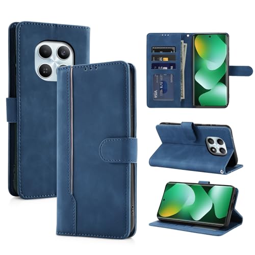 Toyarion Handyhülle für Xiaomi Redmi Note 15 4G/5G Hülle Schutzhülle PU Leder Klappbar Wallet Flip Case Tasche [Magnetische] [Kartenfach] [Standfunktion] Schutzhülle für Redmi Note 15 (Blau)