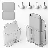 ULMDUEAEE 2 Stück Handyhalterung Wand, Selbstklebende Universal Handy Wandhalterung Transparent, für die Montage am Bett oder an der Wand