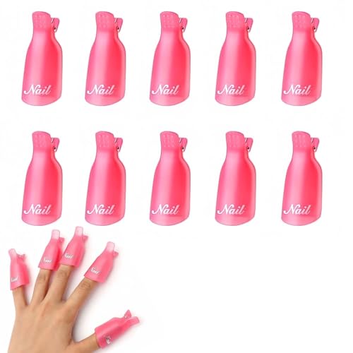 Nagellackentferner Clips Set, Nails Art Gel Cap Einweichen Clip Maniküre Tränken Weg Nagel-Clips Gel Polish Entferner Wrap für ToolZehennägel & Finge 10 Stück Nagellackentferner Clips Set, Nails Art Gel Cap Einweichen Clip Maniküre Tränken Weg Nagel-Clips Gel Polish Entferner Wrap für ToolZehennägel & Finge 10 Stück