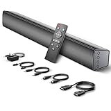 サウンドバー テレビ用 Bluetooth対応 スピーカー 音楽/ゲーム/映画 3つEQモード USB再生/AUX/光デジタル/HDMI（ARC）対応