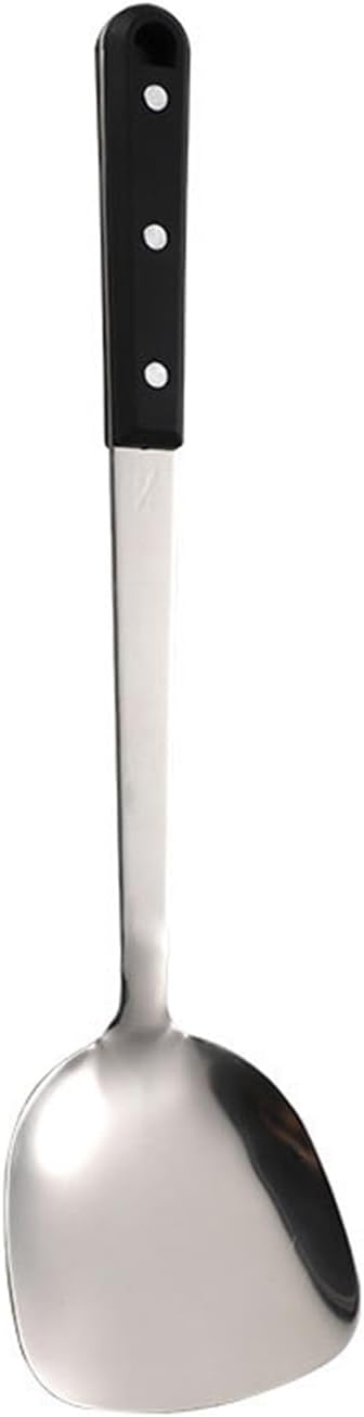 Potency Wok Spatula with Holes, 304 Stainless Steel Wok Spatula Turner, Comfortable Grip Design Cooking Shovel Scoop Ladle for Frying Steak Fish Eggs Pie Kitchen Utensil.