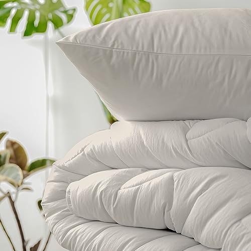 Purity Home Organic 100% Cotton Double Duvet Cover Set Ivory 200x200 cm, 3 Pieces Double Bedding, Lightweight & Breathable for Complete Comfort, Quilt Cover with Secure Button Closure & Inner Ties - Image 4