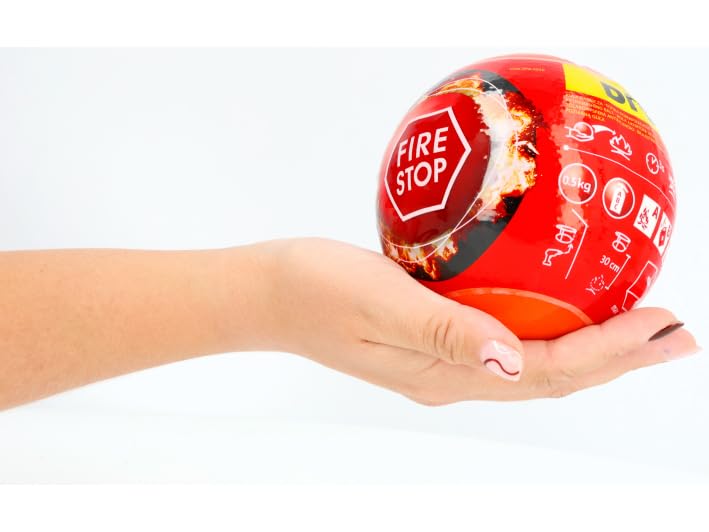 Boule Extincteur Anti-Incendie Automatique, 0,5 kg, Poudre ABC, Forme Sphérique, Activation 3-5 Secondes