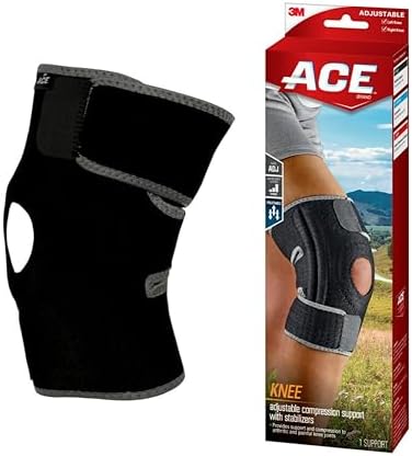 ACE Brand Adjustable Knee Brace with Side Stabilizers Provides Support & Compression to Arthritic and Painful Knee Joints