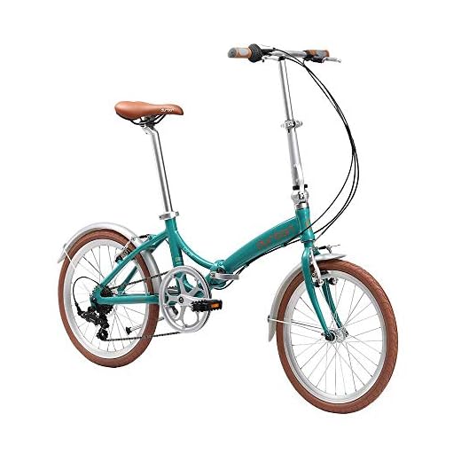 durban, Bicicleta Urbana Dobrável Rio com 6 Marchas, Aro 20, Turquesa.