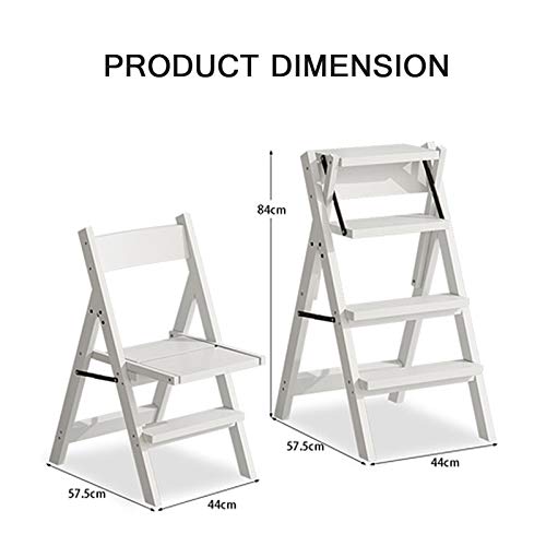 Chaise à escabeau pliante 4 étapes pour rangement maison