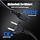 3M Euro Netzkabel C7 Stromkabel für PS4 PS5, Ancable Netzstecker auf Euro 8 Doppelbuchse Kleingerätekabel kompatibel mit LG Philips Sony Panasonic TV, Blu-Ray, Radio, Netzteile-Schwarz
