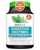 Zenwise Health Digestive Enzymes Plus Prebiotics & Probiotics Supplement, 180 Servings, Vegan Formula for Better Digestion & Lactose Absorption with Amylase & Bromelain, 2 Month Supply