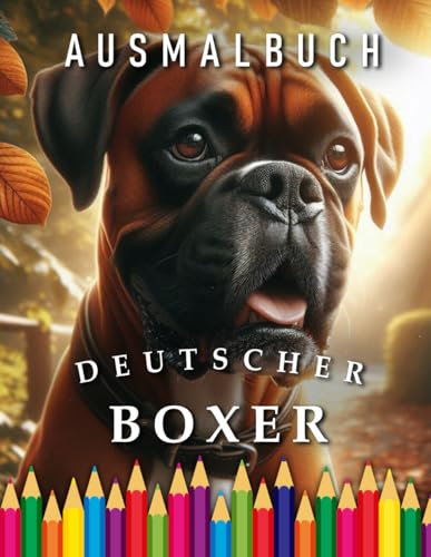 Deutscher Boxer | Ausmalbuch: Für Erwachsene & Kinder | Das perfekte Geschenk für Hunde Liebhaber (Dogs | Coloring Books)