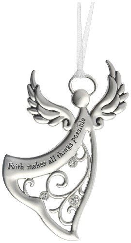 Ganz Angels By Your Side Ornament - Faith makes all things possible,Birthday