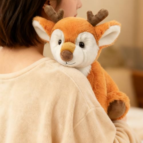 Image of Ditucu Deer Stuffed Animal 8 inch Cute Realistic Fawn Plush Toys Ultra Soft Plushies Gifts for Kids