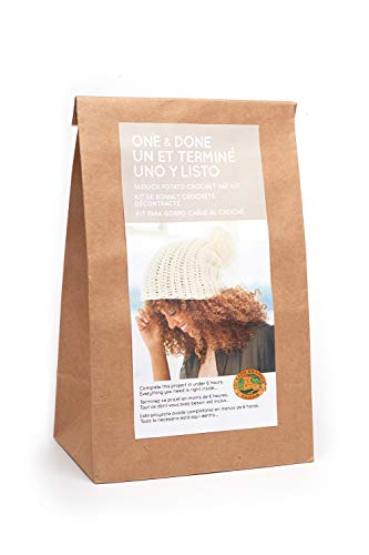 Lion Brand Yarn One & Done Kits 606-100 Slouch Potato Crochet Hat
