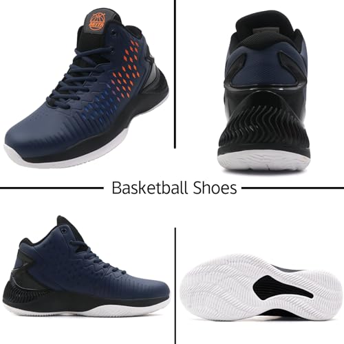 Image of Beita Mens Basketball Shoes High Upper Breathable Sports Shoes Anti Slip