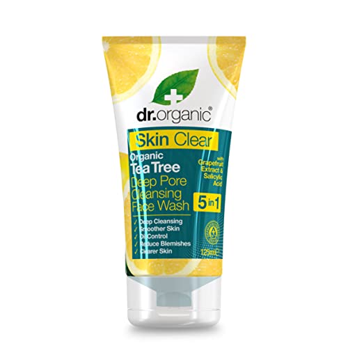Dr Organic, Organic Skin Clear Face Wash , Natural , Vegan , Cruelty Free , Paraben & SLS Free , 125ml