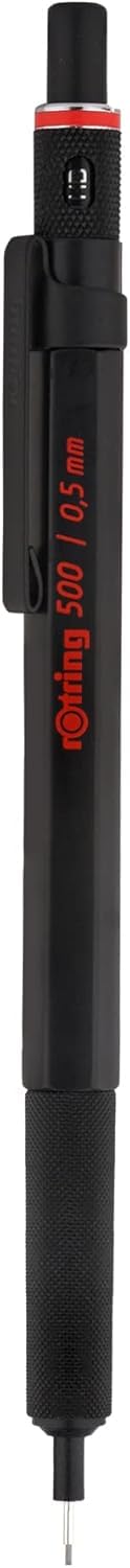 rOtring 500 Mechanical Pencil 0.5mm - Black Barrel Tikky Lead Refills, HB - 0.5mm (12 Leads) | Eraser B20 - Image 3