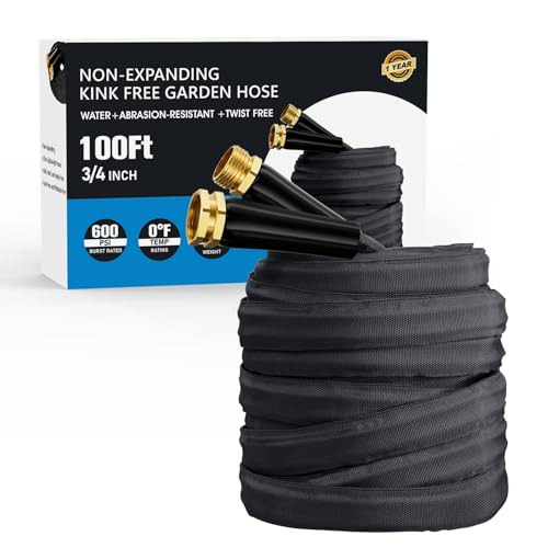 Haeteir 2025 Upgraded 100FT Non-Expanding Garden Hose,...
