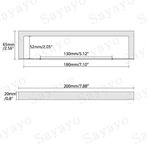 Sayayo Bathroom Towel Holder Hand Towel Ring White Self Adhesive & Screw Towel Rail SUS304 Stainless Steel 8-inch Wall Mounted No Drilling, EGJF020-W