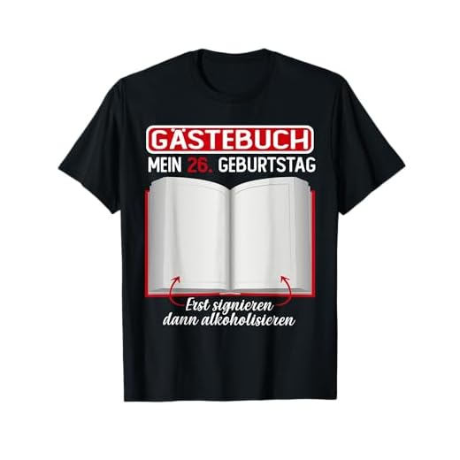 Libro de visitas para 26 cumpleaños divertido para hombre y mujer, 26 cumpleaños Camiseta