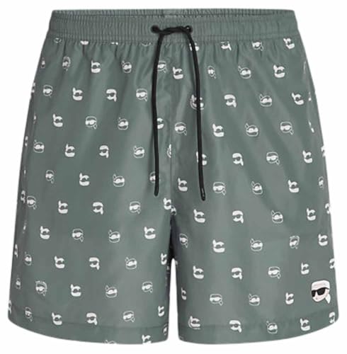 KARL LAGERFELD Uomo Ikon Dot All Over Print Medium Boardshort Karldot/Sedona XL