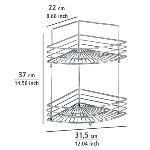 Etagère d'angle murale Milano WENKO à 2 niveaux chromé pour optimiser votre douche - 4
