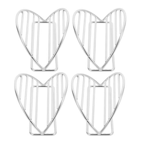 Support à tacos en acier inoxydable 4 pièces argenté pour restaurant - 2