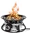 Portable 21-inch 58,000 BTU Propane Fire Pit with Cover and Carry Kit - For Camping, Patio, Backyard