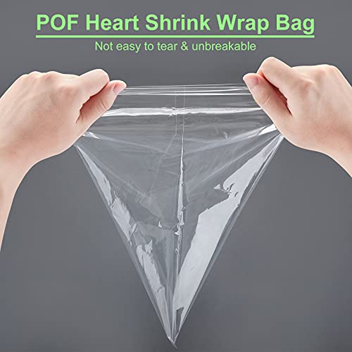 Image of Gersoniel 250 Pieces Heat Shrink Wrap Bags Heat Clear Shrink Film Wrap for Homemade DIY Packaging Soap Candle Bath (4 x 6'',7x10'',10 x 14'')