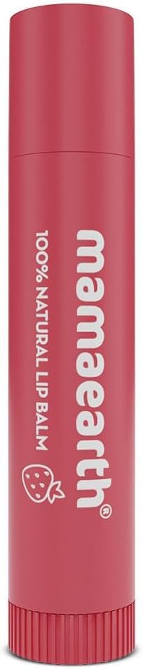 – Strawberry Tinted 100% Natural Lip Balm with Vitamin E | 12 Hour Moisturization, Heals Dry & Chapped Lips, Hydrating & Nourishing Lip Care, Soft & Smooth Lips, Natural Tint Finish, 4g