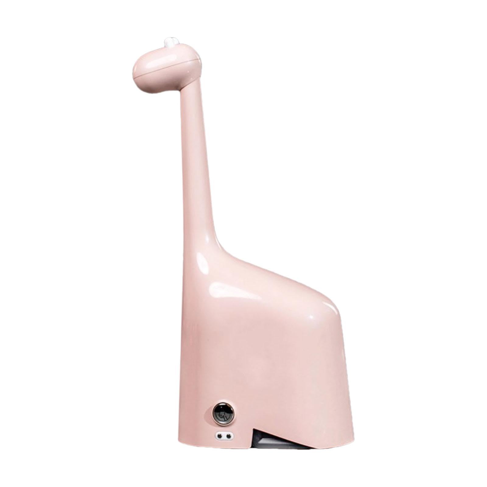 Dispensador de Jabón Automático Sin Contacto, Dispensador de Jabón Espumoso con Forma de Jirafa para Ducha de Baño, Rosa, Individual