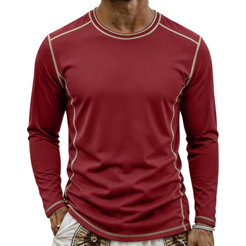 Tee shirt manche longue homme en tissu doux et habit confortable basique