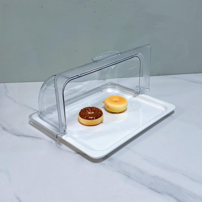Amazon.co.jp: ブレッドバスケット ブレッドケース 透明カバー付き