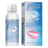 ⇅【Resina de alta calidad】 El kit de reemplazo de dientes temporales está hecho de material de alta calidad y completamente seguro que es muy duradero y muy maleable.