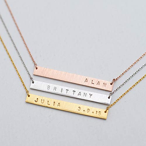 Buy Personalised Name Bar Necklace/Long 