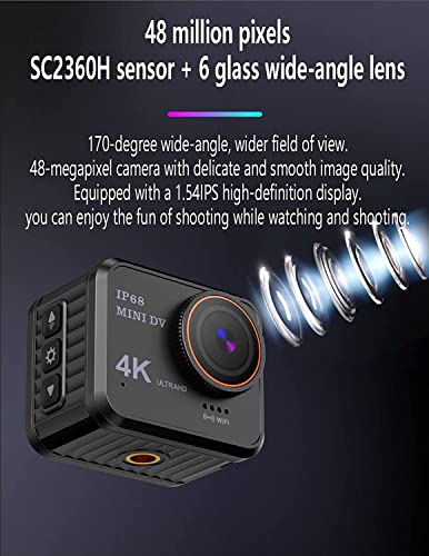 4K WiFi 20MP/60FPS Action Cam, EIS Impermeabile