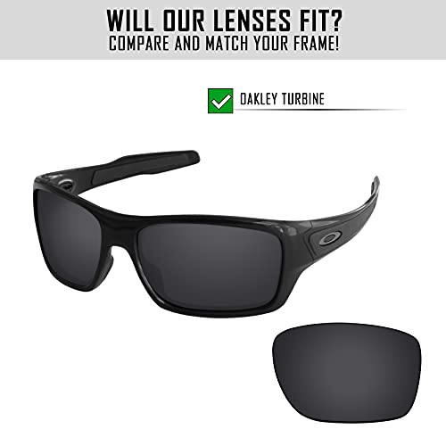 Image of Polarized Replacement Lenses for OAKLEY Turbine OO9263 Sunglass Black Chrome - Polarized