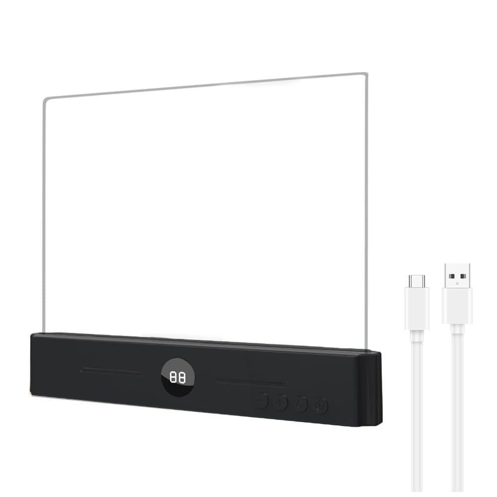 IJSDNVJNDX Flat Book Light Rechargeable Clear LED Smart Reading Light with Timer Dimmable Eye Protection for Bedside Travel Study B