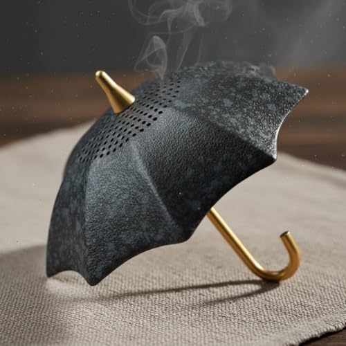 Passoire à thé céramique originale infuseur parapluie noir mat