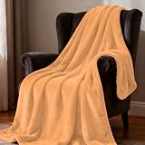 YXRS Mantas para Cama 120 x 180 cm Super Caliente Colcha Multiusos sin Arrugas Cobijas de Regalo para Mujer y Hombre, Beige